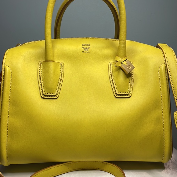 MCM Yellow Boston Bag - Picture 3 of 8